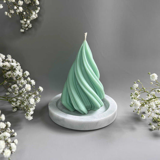 christmas tree candle green