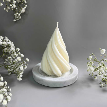 Christmas tree candle white