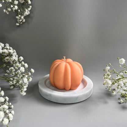 pumpkin pillar candle orange