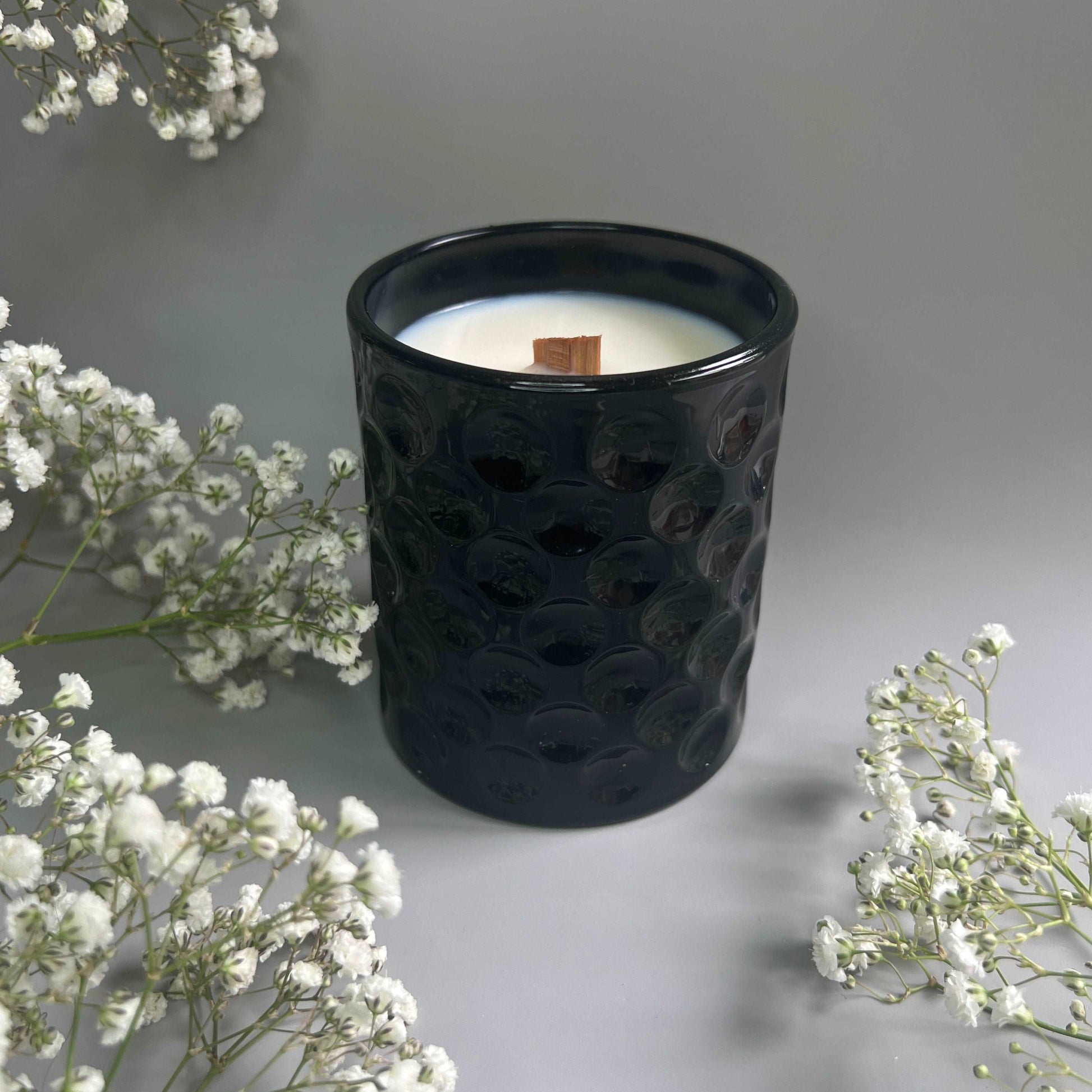 black jar candle without lid